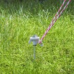 Tent peg 20cm metal screw-in with plastic hook x10 pieces