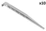 Tent peg 18.5 cm aluminum ribbed x10 pieces