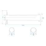 Axle for jockey wheel 48 mm x10 pieces