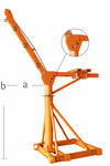 Construction crane 500kg 25m electric 230V 360° rotation