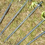 Ground stake 30 cm galvanized steel with P-hook Heavy Duty x10 pieces