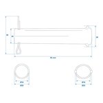 Axle for jockey wheel 48 mm x10 pieces