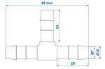 Hose Barb T-Piece 10 mm x10 pcs