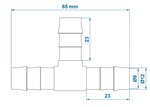 Hose Barb T-Piece 12 mm x10 pieces