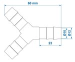 Hose Barb Y-Connector 12 mm x10 pcs