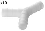 Hose Barb Y-Connector 12 mm x10 pcs