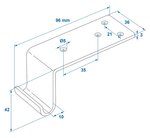 Angled catch plate for toggle latch x5 pcs
