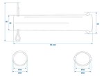 Axle for jockey wheel 60 mm x5 pieces