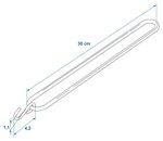Bungee cord 300 mm with S-hook x4 pieces
