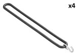 Bungee cord 300 mm with S-hook x4 pieces