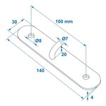Counterpart for round toggle latch x5 pieces