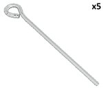 Storm peg 30 cm galvanized steel with eye x5 pieces