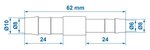Straight hose reducer 10x8 mm x10 pieces