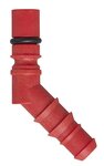 Hose connector with O-ring for 10/12 mm hoses red x5 pieces