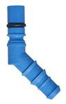 Hose connector with O-ring for 10/12 mm hoses blue x5 pieces