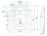 Lashing ring 83 x 72 mm x5 pieces