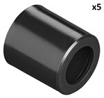 Drain pipe reducer Ø28 mm to Ø17 mm PE black x5 pieces