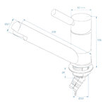 Mixer Tap Keramik Trend E diameter 33 mm chrome x5 pieces