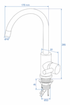 Ceramic Mixer Tap Trend S R75 12V diameter 33 mm chrome x5 stuks
