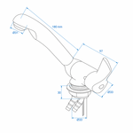 Mixer Tap Keramik Style 12V diameter 33 mm chrome x5 pieces