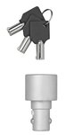 Lock with key for Nemesis wheel clamp