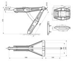 Caravan Corner Steady 1000 kg 605 x 280 mm H: 470 mm incl. stabilizing foot and extended winding mechanism