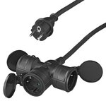 Schuko Power Strip 3-way 20M 3x 2.5 mm²