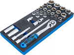 Socket Set Inch Sizes 12.5 mm (1/2) 27 pcs