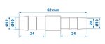 Straight hose reducer 12x10 mm x10 pieces