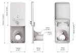 Grey recessed flap with lock