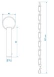 Locking pin with chain diameter 14.3 mm
