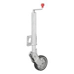 Jockey wheel 60 mm metal rim with rubber tyre 200 x 50 mm foldable