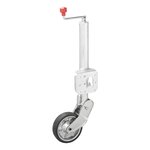 Jockey wheel 60 mm metal rim with rubber tyre 200 x 50 mm foldable