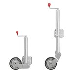 Jockey wheel 60 mm metal rim with rubber tyre 200 x 50 mm foldable