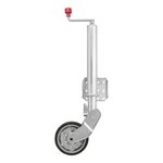 Jockey wheel 60 mm metal rim with rubber tyre 200 x 50 mm foldable
