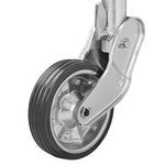 Jockey wheel 60 mm metal rim with rubber tyre 200 x 50 mm foldable