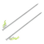 Rock peg 40 cm galvanized steel with P-hook Heavy Duty – set of 6 pieces