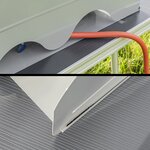 3-piece foldable steel cooking windscreen with base plate 63 x 30.5 x 25 cm