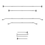 Metal adjustable tarp support bar 152–220 cm for trailer cover