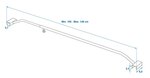 Aluminium adjustable tarp support bar 108–146 cm for trailer cover