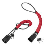 Steering wheel lock for seatbelt attachment with 3 keys