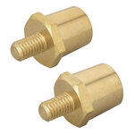 Screw-on battery terminals set (+) and (-) brass M8