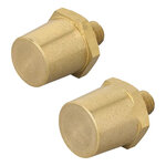 Screw-on battery terminals set (+) and (-) brass M8