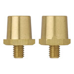 Screw-on battery terminals set (+) and (-) brass M8