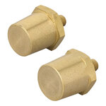 Screw-on battery terminals set (+) and (-) brass M6