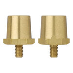 Screw-on battery terminals set (+) and (-) brass M6