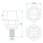 Screw-on battery terminals set (+) and (-) zinc M8