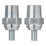 Screw-on battery terminals set (+) and (-) zinc M8