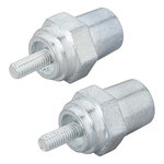 Screw-on battery terminals set (+) and (-) zinc M6