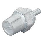 Screw-on battery terminals set (+) and (-) zinc M6